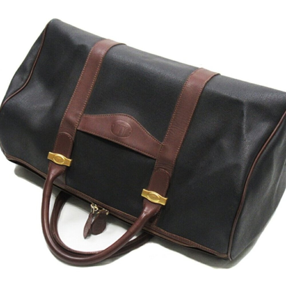 Dunhill Boston bag Black brown gold Women Authentic secondhand